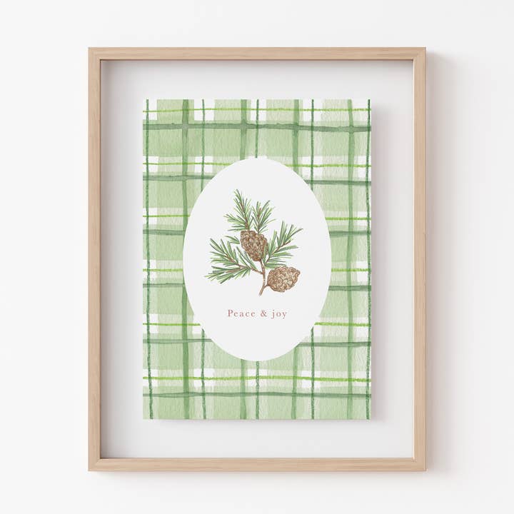Peace & Joy Christmas Art Print for wholesale by By Caroline Ann