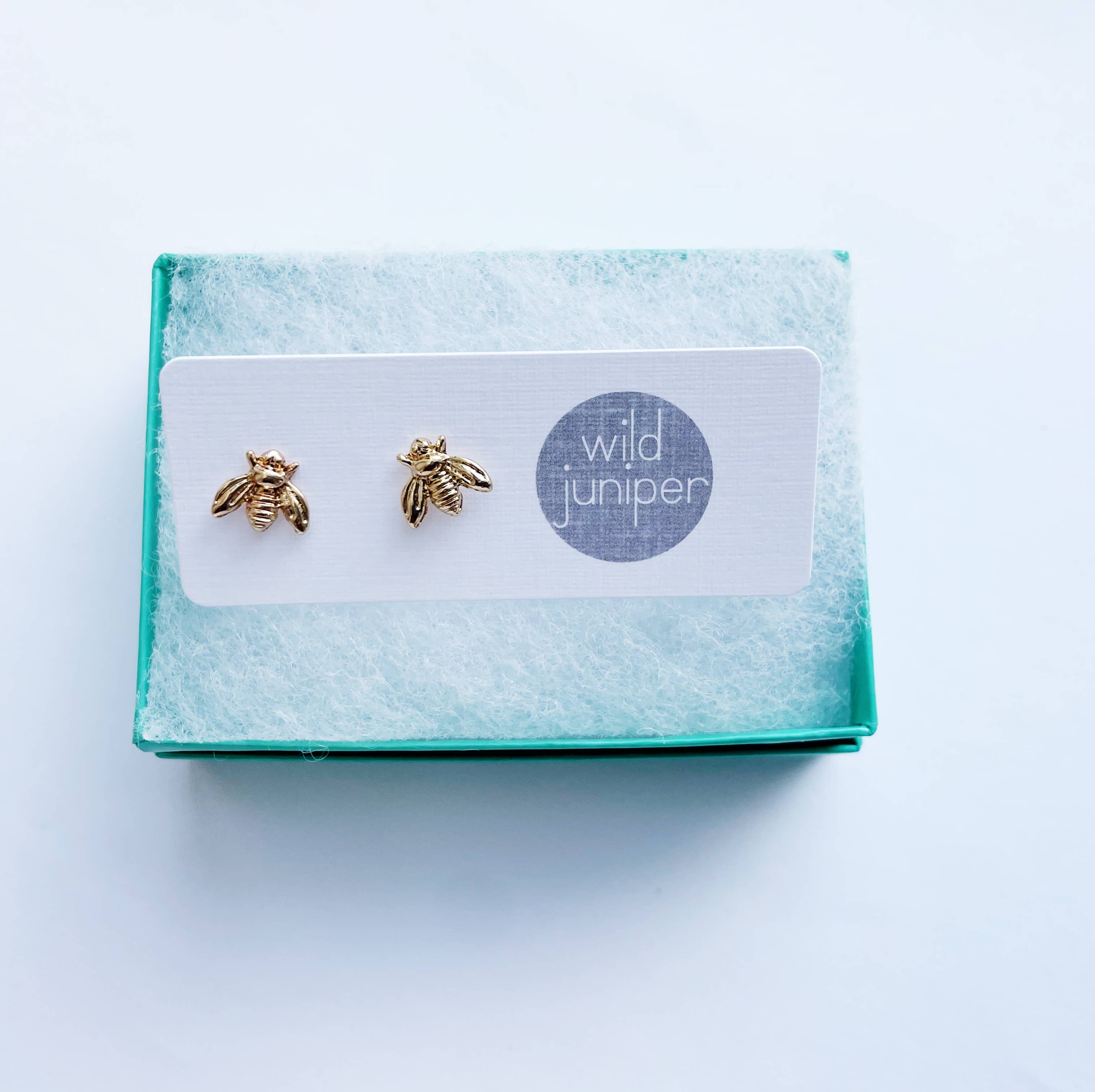 Wild Juniper - Wholesale Stud/Post Earrings - Gold Stud Earrings - Bees6