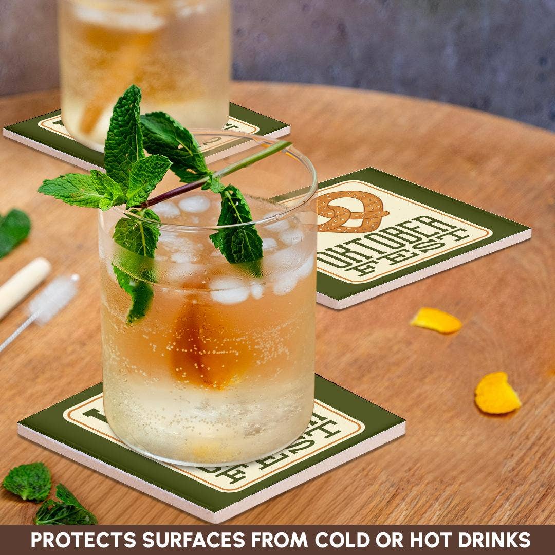 3dRose - Wholesale Coasters - 3dRose, I love Oktoberfest Pretzel, Coaster2