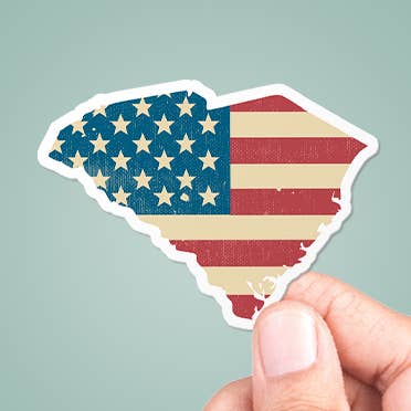 Carolina Sul Sticker Bandeira Americana Vinyl Decal por atacado de CJ's Sticker Shop