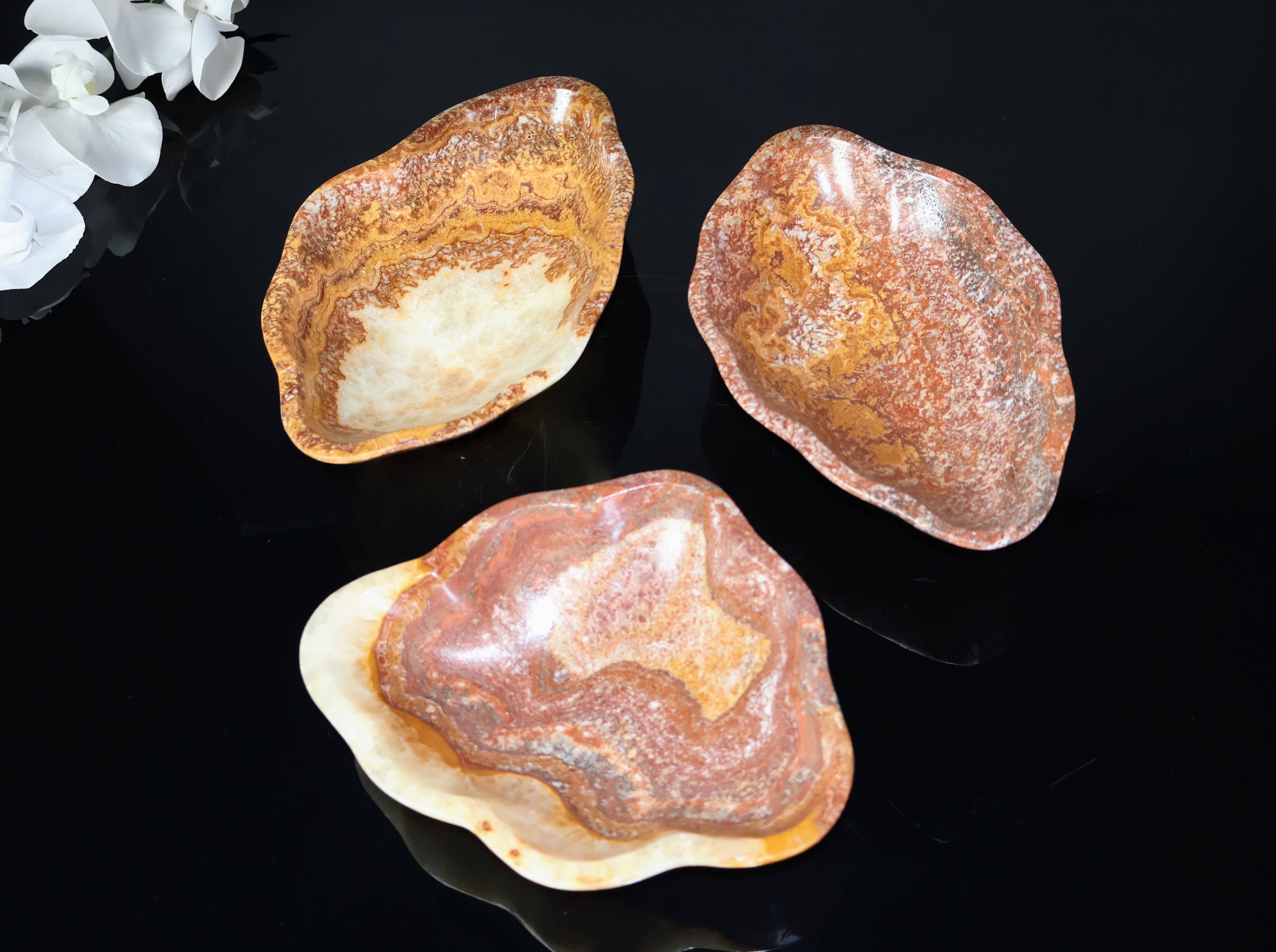 OnyxBowl - Wholesale Decorative Tray - Rustic Onyx Stone Trays for Jewelry, Nightstand Tray1