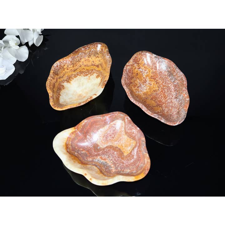 OnyxBowl - Wholesale Decorative Tray - Rustic Onyx Stone Trays for Jewelry, Nightstand Tray1