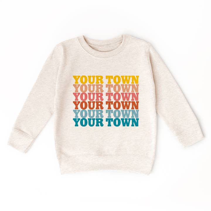 Supergraphics Repeat - Name Drop Toddler Fleece Sweatshirt and other Purchase Wholesale children's sweatshirts. Free Returns & Net 60 Terms on Faire trending on Faire.