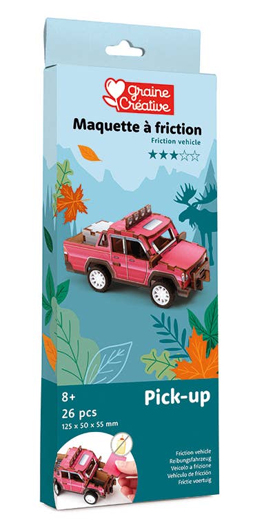Graine Créative - Wholesale Toy Car/Truck - Kids - 3D WOOD MODEL PICKUP VEHICLE1