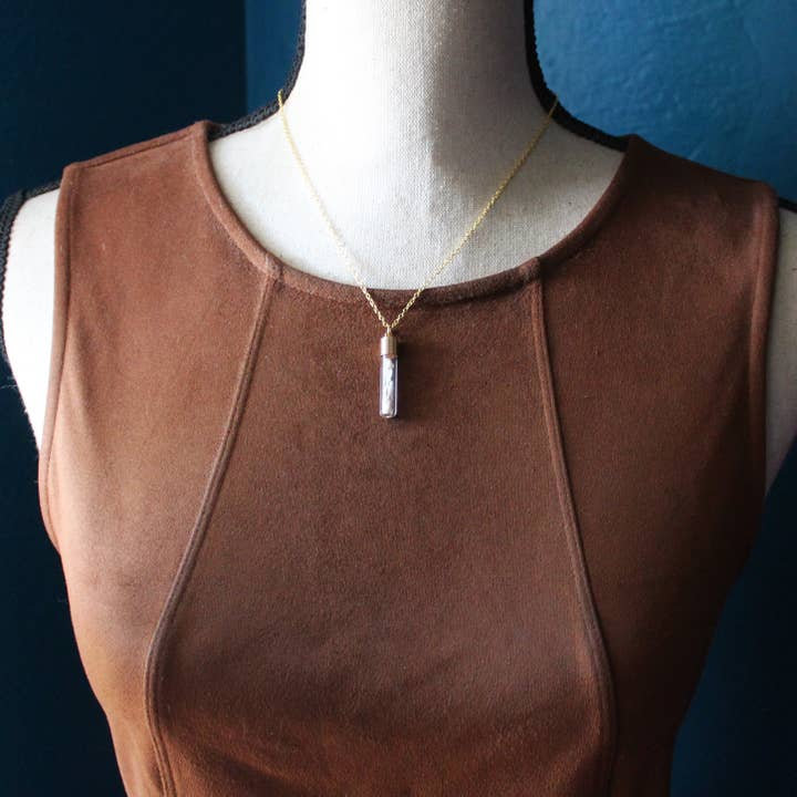 Kitty Bomb Curios - Wholesale Pendant/Charm Necklace - Bone Vial Necklaces | Oddities jewelry mini glass jar teeth6