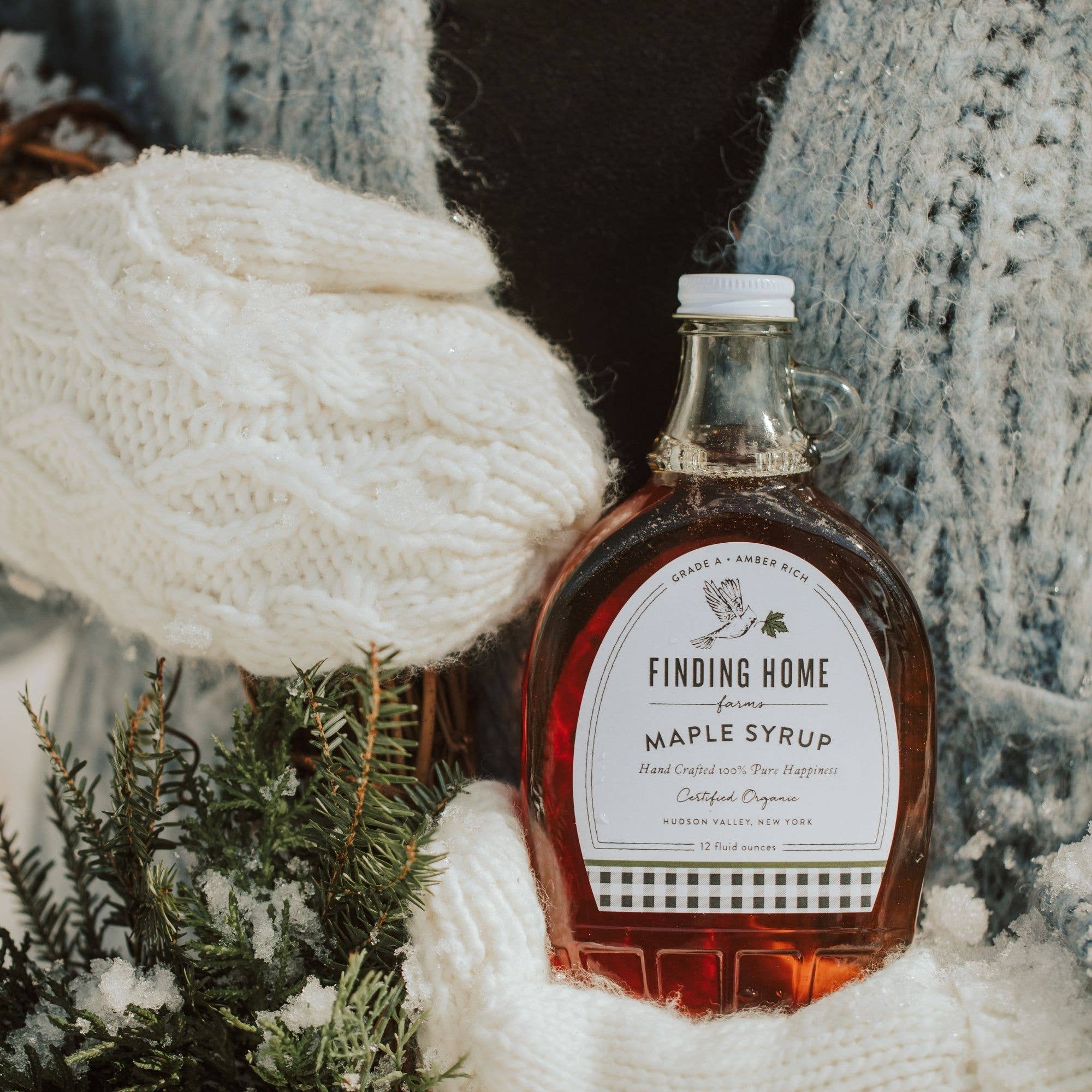 Finding Home Farms - Wholesale Maple Syrup - 100% Pure Organic Maple Syrup - 12 oz Decorative Glass19