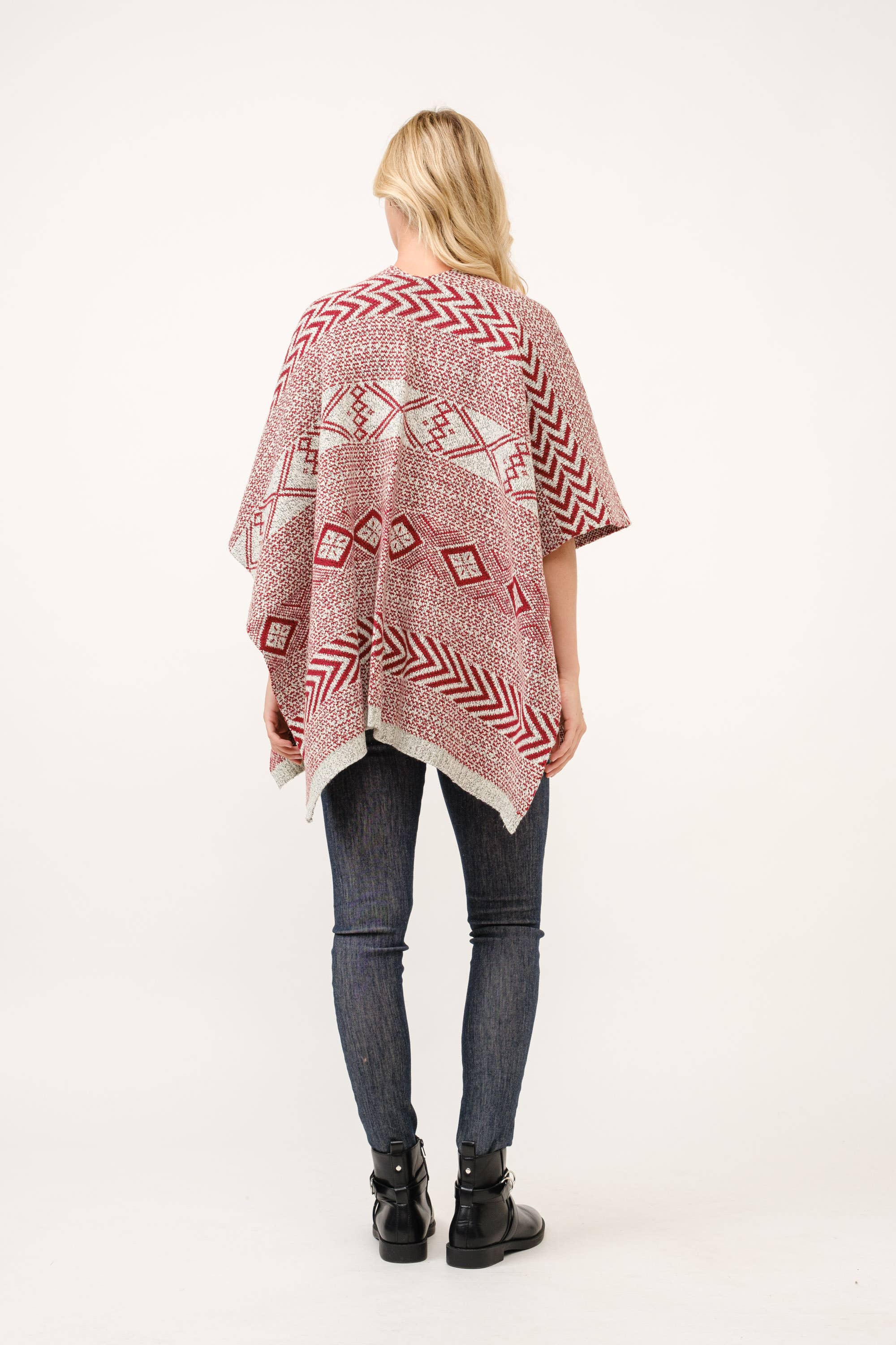 Raj Trading & Imports (USA) Inc. - Wholesale Poncho - Dames - Lori ruana met Azteekse print en wikkelstijl8