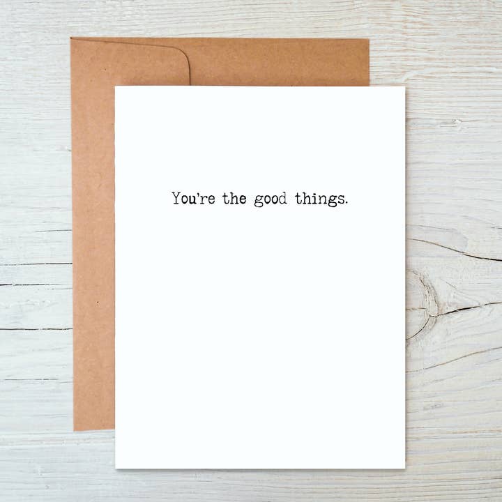 Card "You're the good things" for wholesale by Pentionery