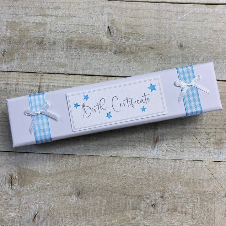 Baby Blue Stars - Titular do Certificado (SBB6) por atacado de White Cotton Cards