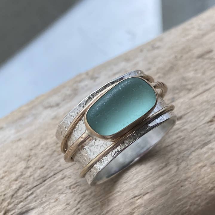 Kate Samson Design - Wholesale Cocktail/Statement Ring - The Meditation Ring with Gold Bands