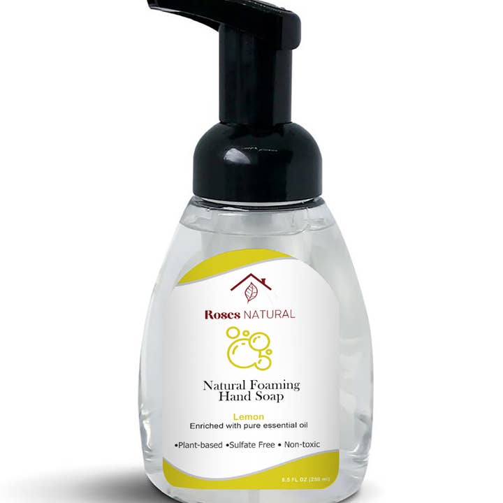 Natural Foaming Hand Soap 8.5 oz. for wholesale by Roses Natural