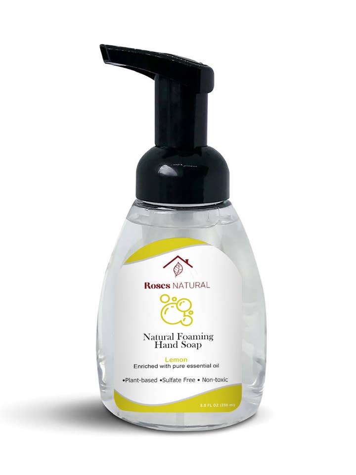 Savon moussant naturel pour les mains 8,5 oz pour la vente par Roses Natural