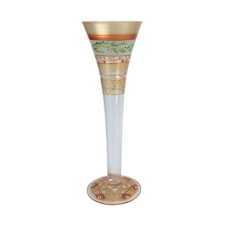 Marockansk mosaik guld krans ihåliga flöjter glasögon för wholesale av Golden Hill Studio