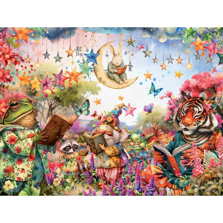 Crown Point Graphics - Wholesale Puzzle - Adult - Starry Book Club - 500 piece jigsaw puzzle1