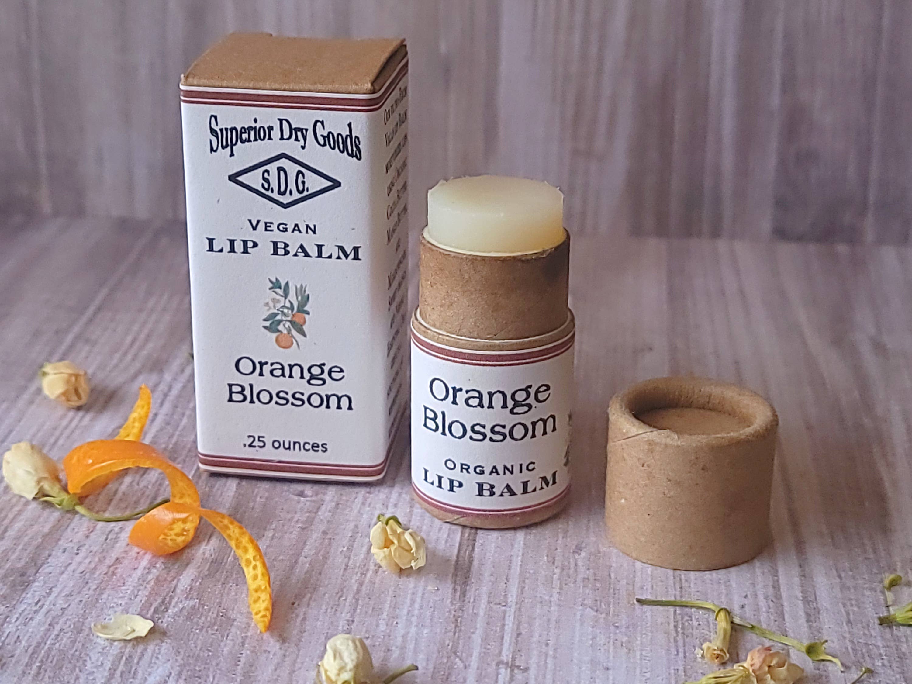 Superior Dry Goods - Wholesale Lip Balm - Orange Blossom Lip Balm | Paperboard Tube | All Natural5