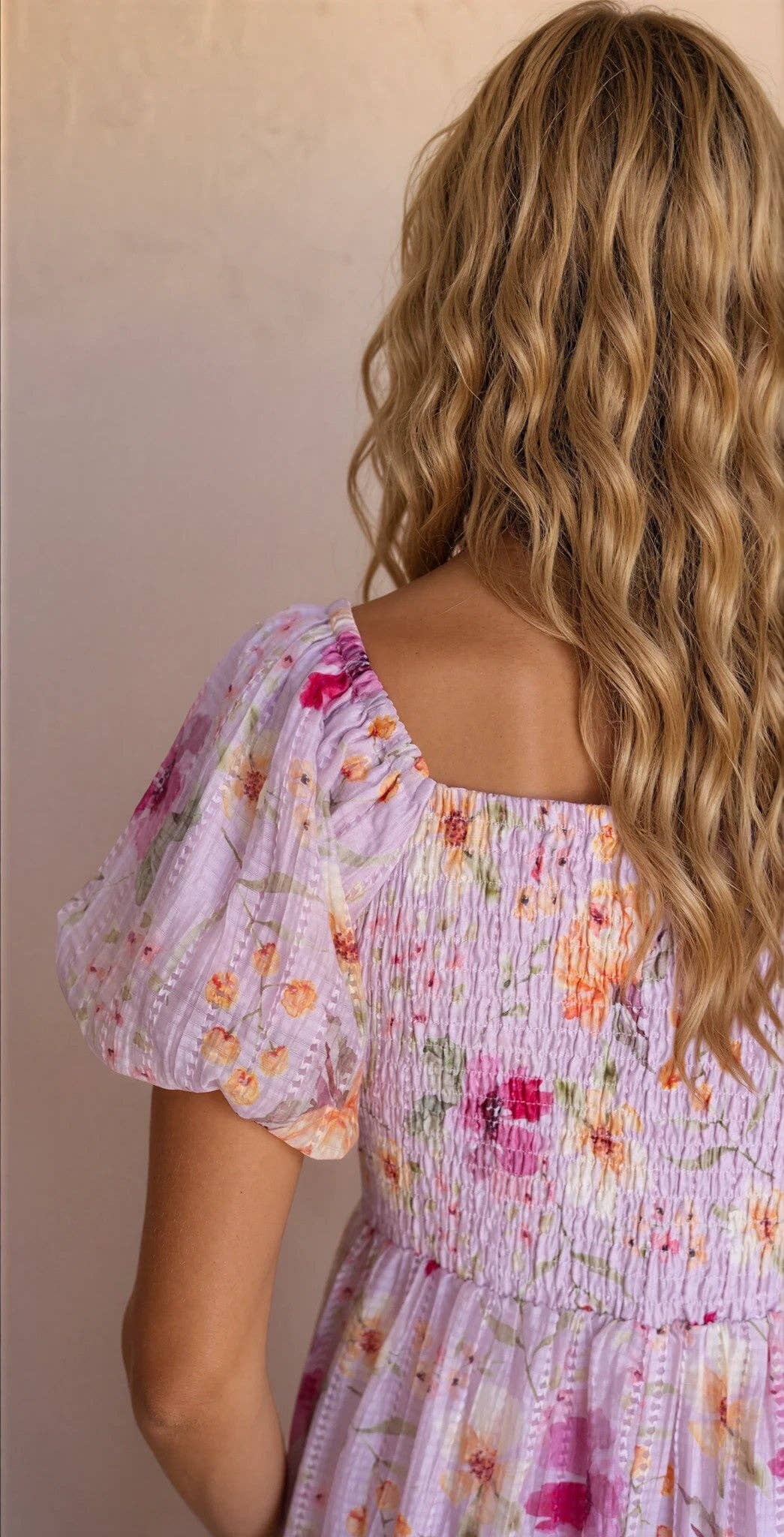 Fehrnvi Apparel - Wholesale Dress - Women's - Greta Maxi Dress in Floral Pink5