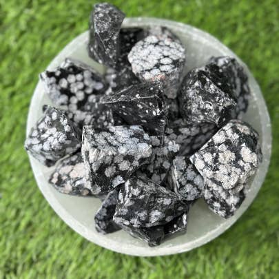 CaNatureLover - Wholesale Spiritual Stone/Crystal - Snowflake obsidian RAW , 0.75"-1.25" Size, RAW Snowflake3