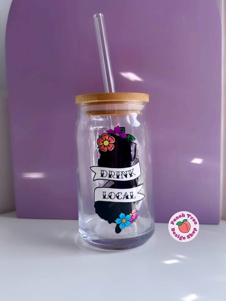 Copo de Vidro New Jersey, Destilaria de Cerveja NJ Craft por atacado de Peach Tree Design Shop