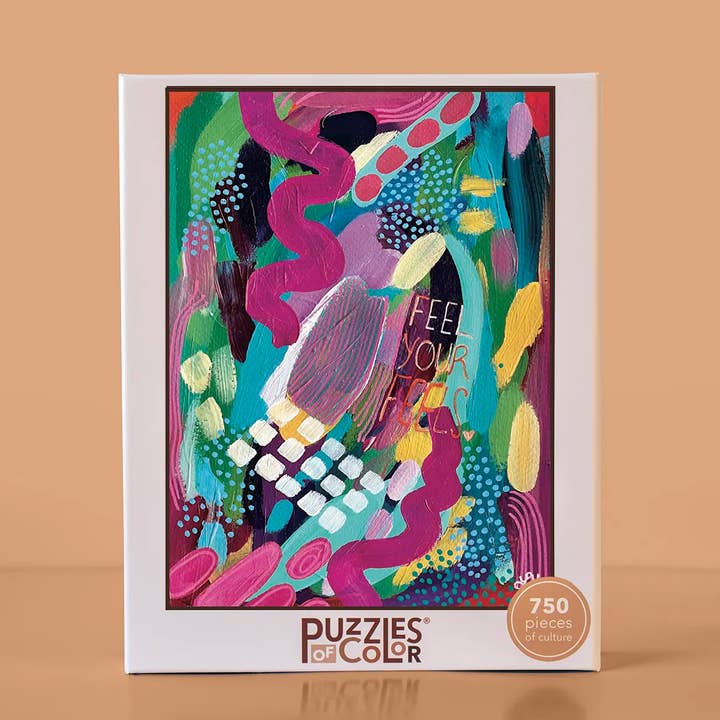 "Feel Your Feels" by Lauren Younge for wholesale by Puzzles of Color