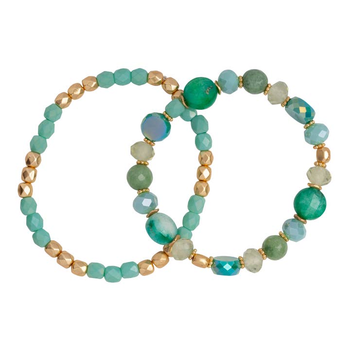 Pulseira Venus Semi-Precious Stone Cristal Elástico por atacado de D&X Ltd