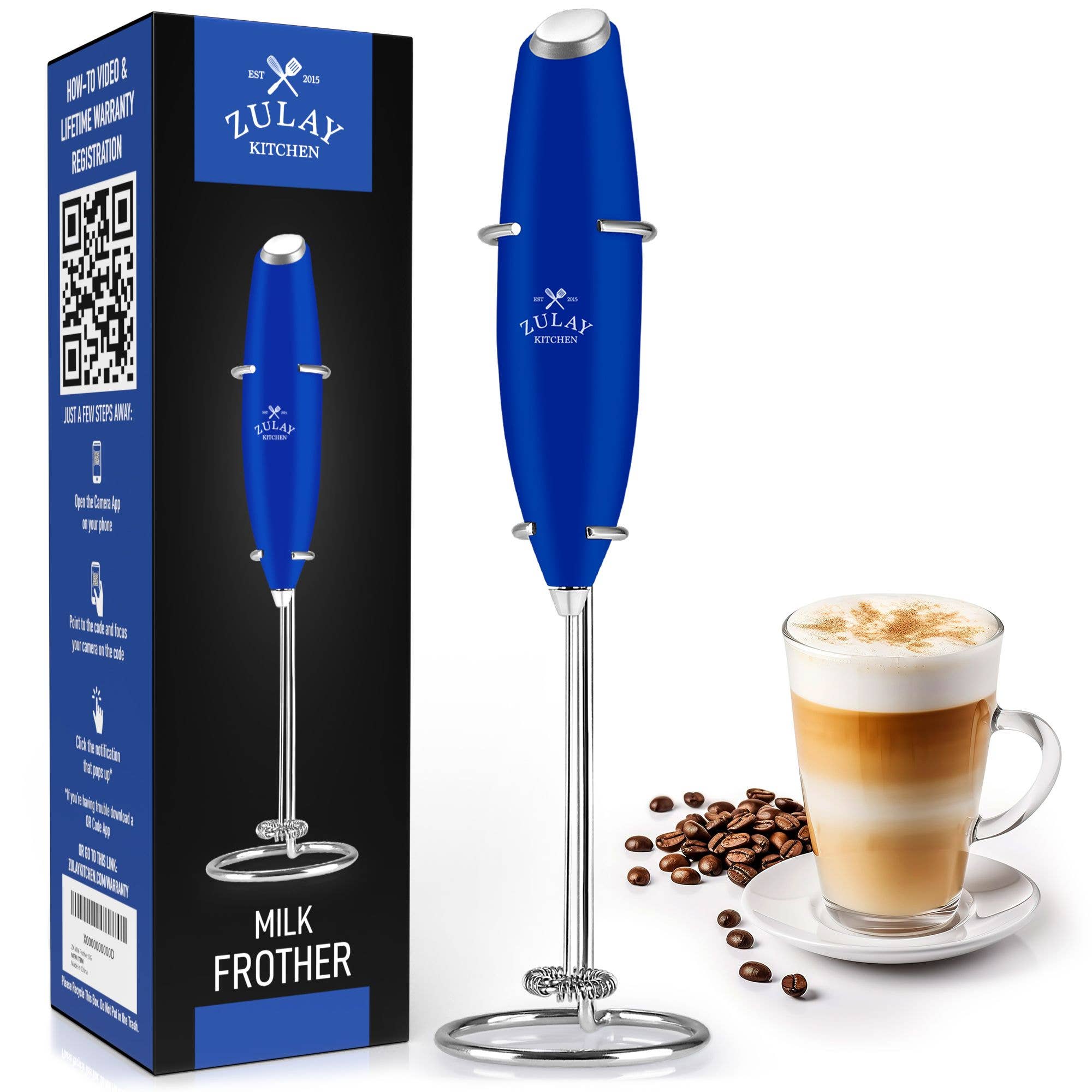Zulay Kitchen - Wholesale Kitchen Tool/Gadget - Powerful Handheld Milk Frother - With Stand11