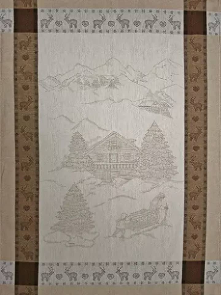 French Jacquard Tea Towel Saint Gervais for wholesale by La Maisonnette