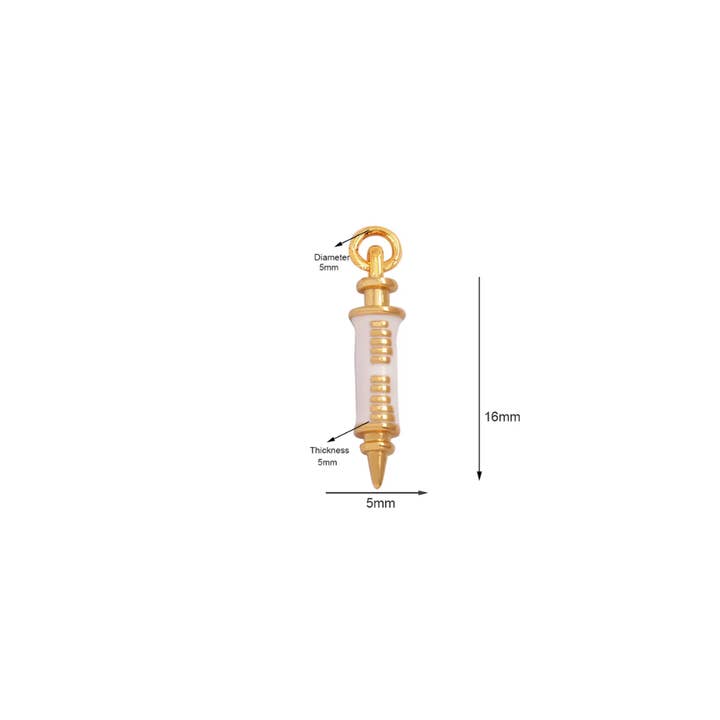 Deep South Originals, LLC - Wholesale Individual Charm/Pendant - Medical Shot Needle Charm ~ Deep South Originals