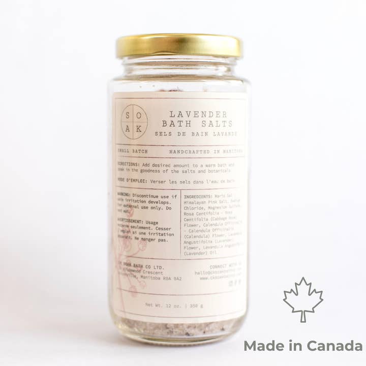 SOAK Bath Co - Wholesale Bath Salts - Lavender Bath Salts - Canadian Handmade0