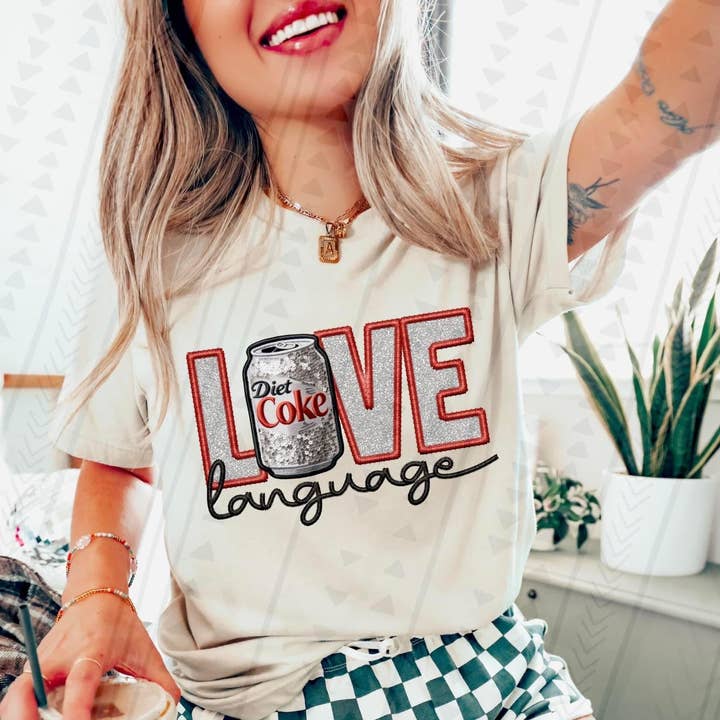 Love Language D. Coke Shirt for wholesale by Shadow Custom Designs