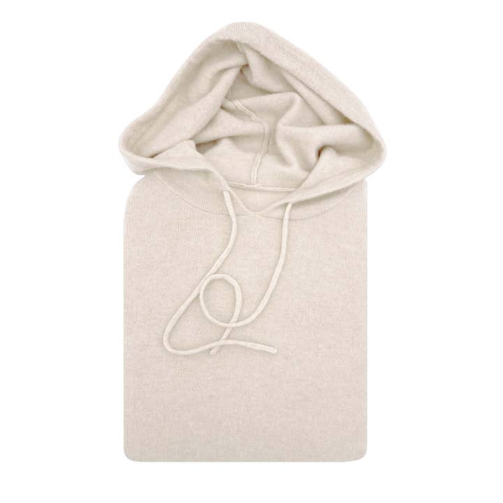 Pull à capuche en cachemire « Oatmeal » pour la vente par Boston Scott Golf Apparel