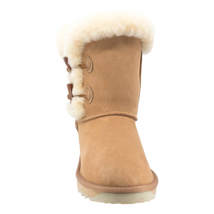 Comfort Me Australia - Wholesale Boots – Women’s - Comfort Me Australian Made, Designer 2 Button Sheepskin Boot3