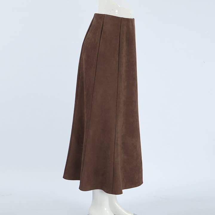 Marayn - Wholesale Skirt - Women's - Vintage Brown Knit Midi Skirt Chic Fall Style22