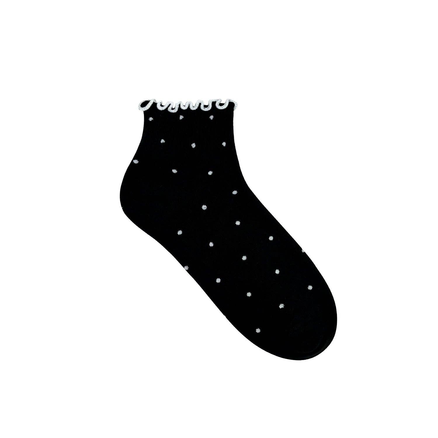 7DAYSSOCKS - Wholesale Socks - Women's - Women's Crew Frill Dot Socks2