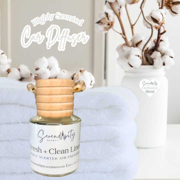 Fresh Linen (Diffuser) Long-Lasting Car Freshener for wholesale by Serendipity Scents Co.