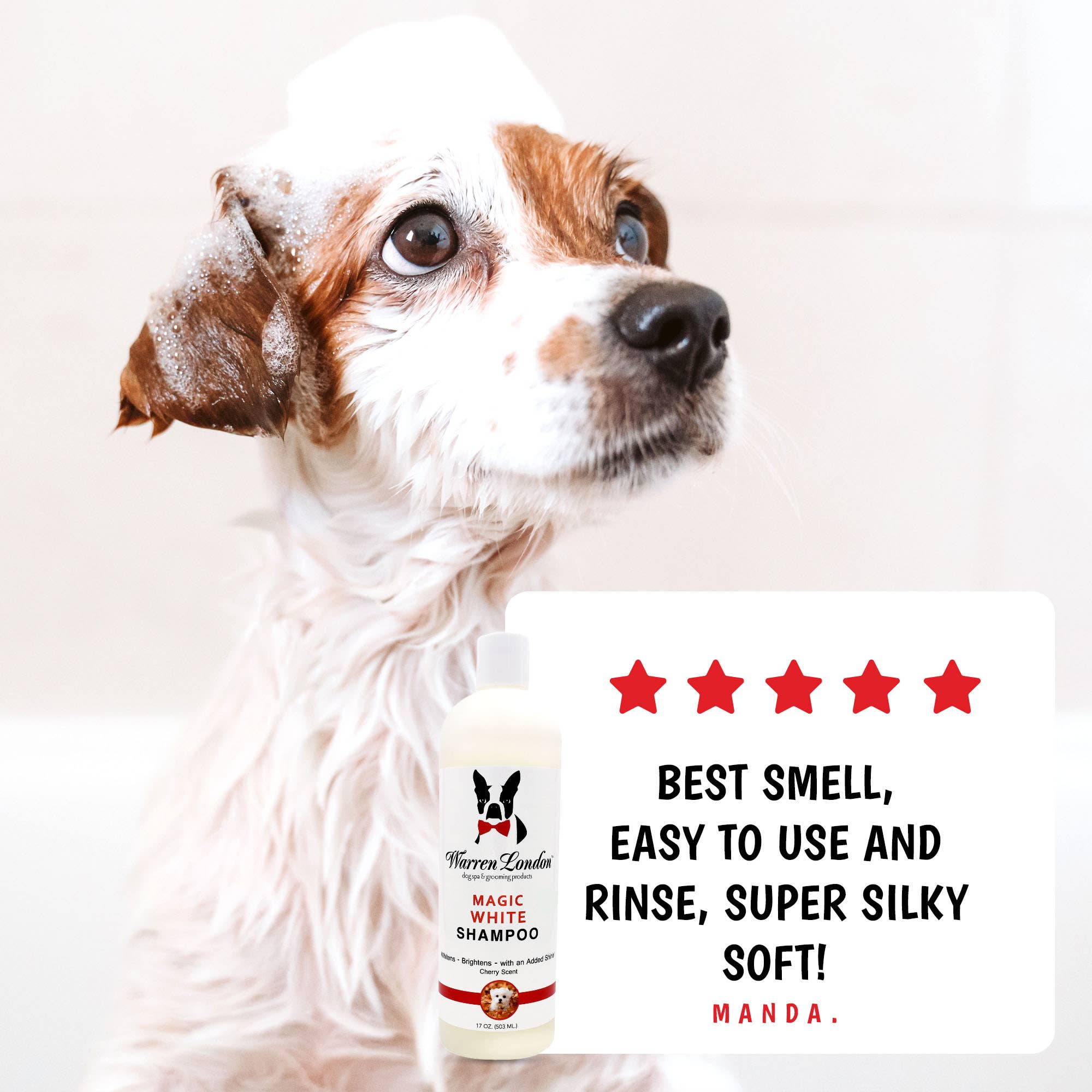 Warren London Dog Products – Großhandel Haustiershampoo – Hund – Magic White Shampoo – 2 Größen6