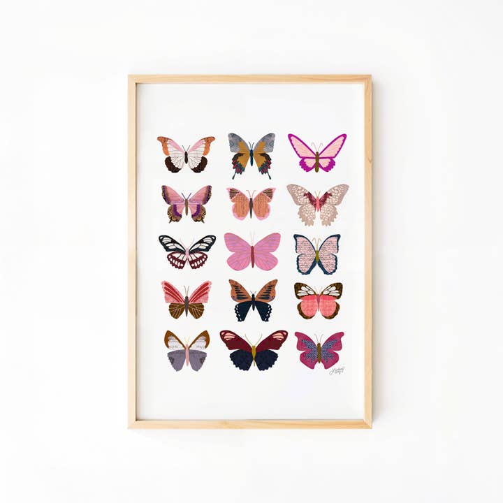 Lindsey Kay Collective - Wholesale Art Print - Colorful Butterflies Collage - Art Print2