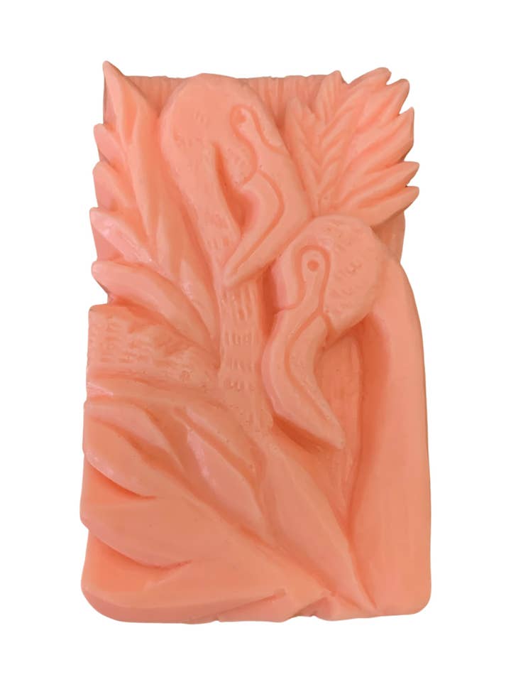 Flamingo Design Bar of Soap: Tropical theme for wholesale by Plunk Soap and Candle Company