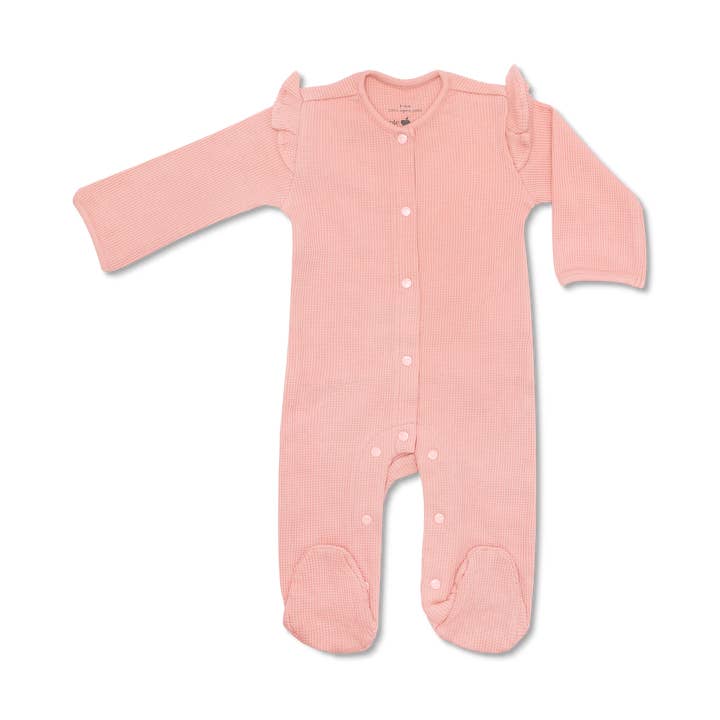 Footie gaufrée à volants - Dusty Rose pour la vente par Apple Park