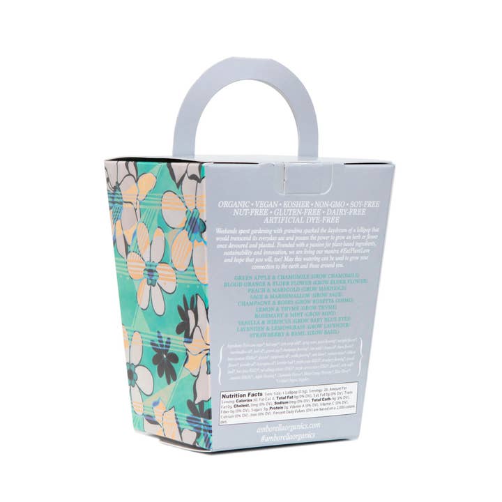 Amborella Organics - Wholesale Lollipop - Watering Can-Dy 20 Pack (Eat, Plant & Grow a Herb/Flower)5