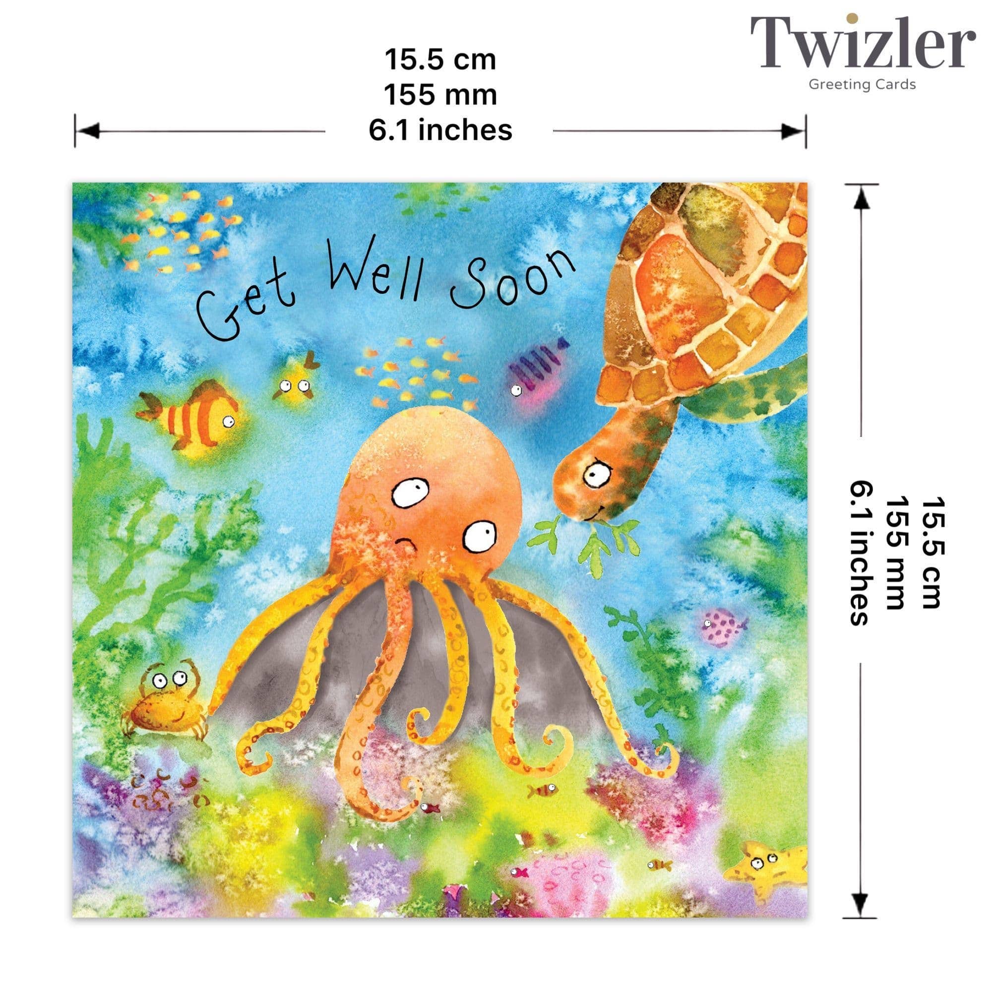 Twizler Ltd – Großhandel Gute-Besserung-Karten – Gute Besserung Karte Oktopus2
