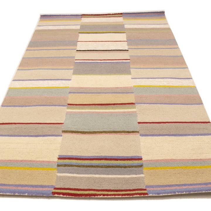 Multicolored Stripes 5X8 Modern Rug for wholesale by Magic Rugs Inc.