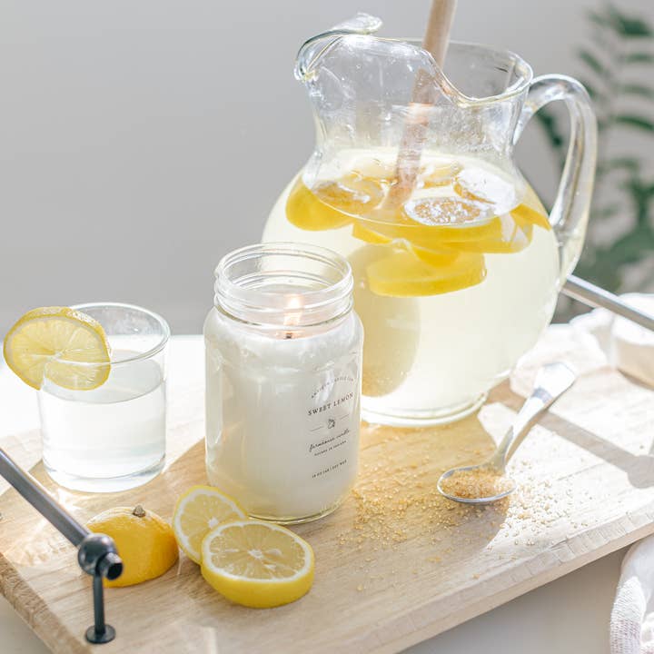 Antique Candle Co.® - Wholesale Jar/Filled Candle - Sweet Lemon - Soy Wax Mason Jar Candle1