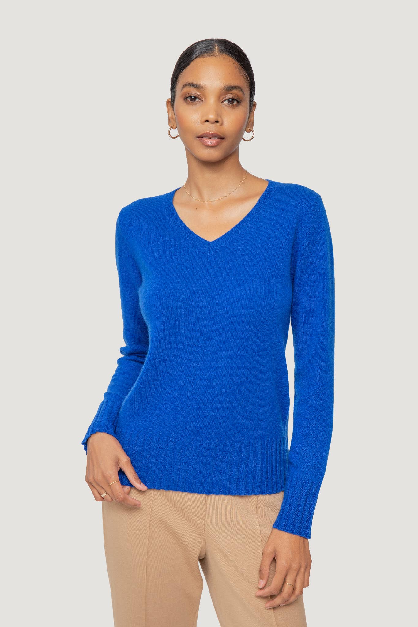 QUINN – Engroshandel Pullover - Dame – KIM CASHMERE V HALS3