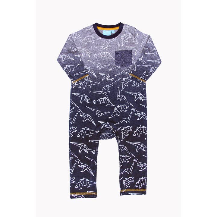 Hendrix Printed Henley Romper Baby for wholesale by Bear Camp