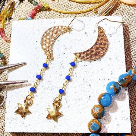 Brincos Moon Drop - Joias da Lua - Brincos pendentes por atacado de Etymology Jewelry