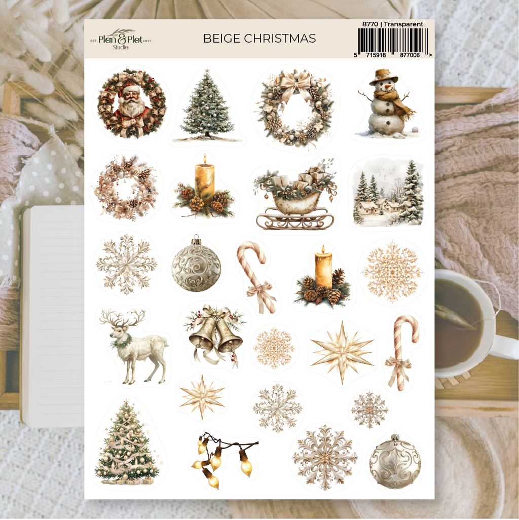Plan & Plot Studio - Vendita all'ingrosso Adesivo - Natale beige | Adesivi1