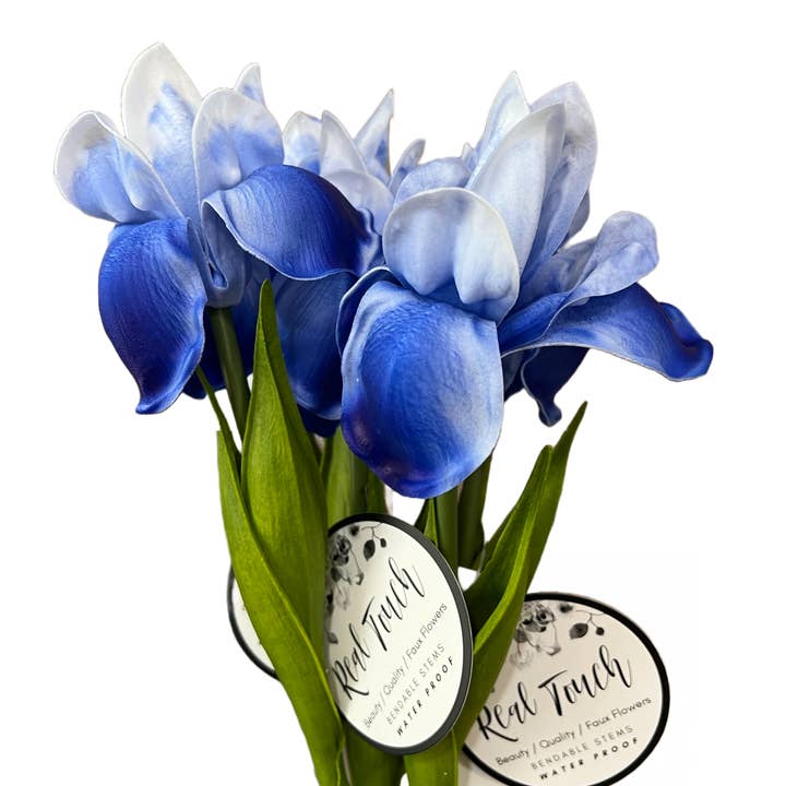 Angel Isabella - Wholesale Artificial Flowers - 18"-Ultra Soft Real Touch Bearded Iris Stem5