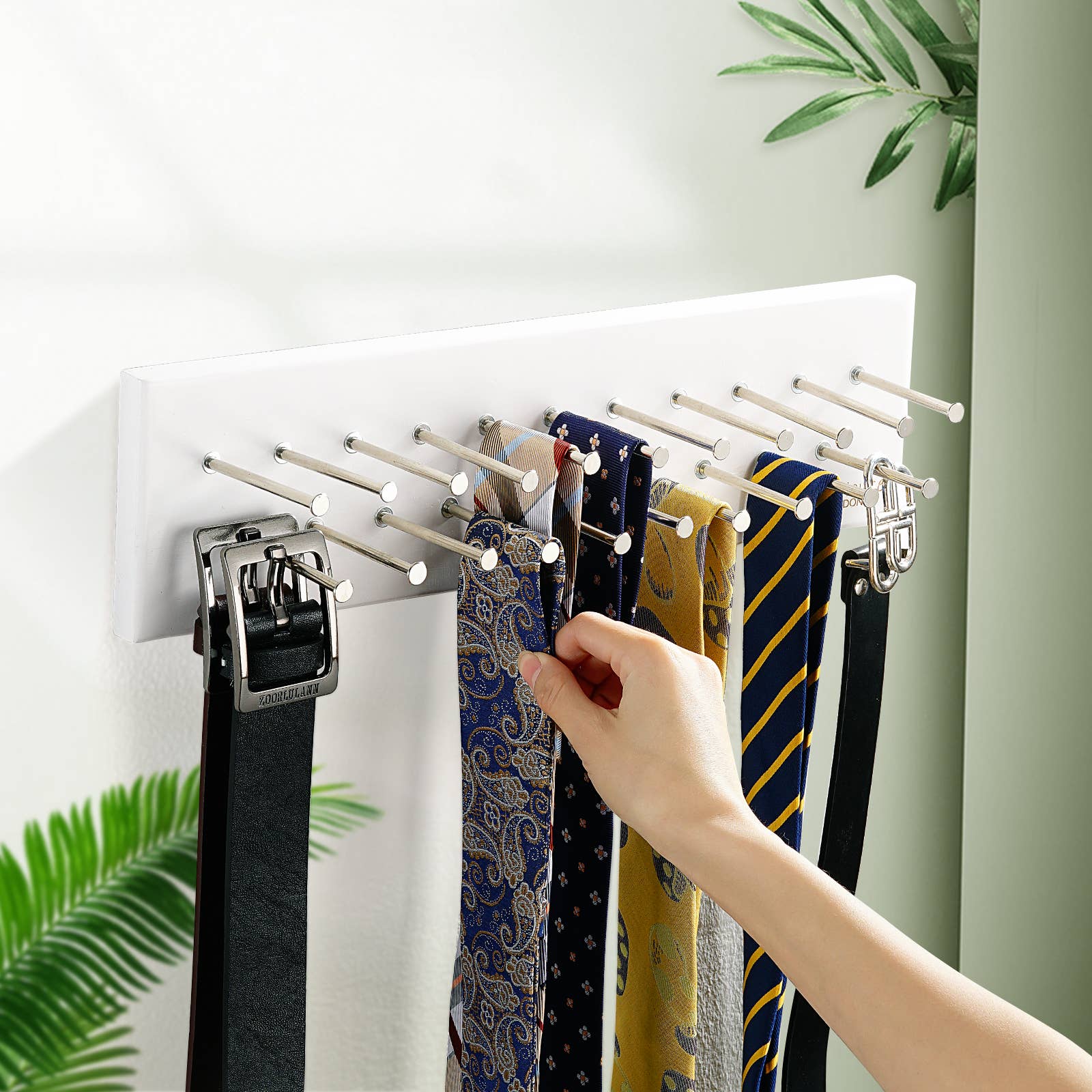 TreeHouse London Closet Organizers – wholesale Wall hook – Tie Rack │ Tie Organizer │ Closet Organizer │Wood Tie Hanger4