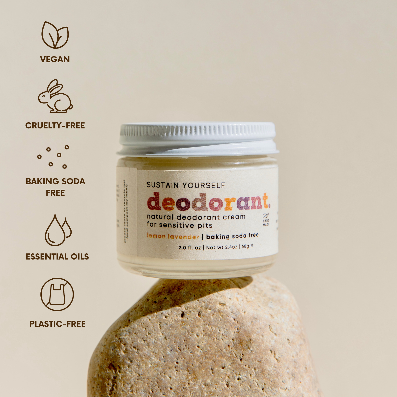 Sustain Yourself - Wholesale Deodorant - Women's - Lemon Lavender Deodorant Cream1