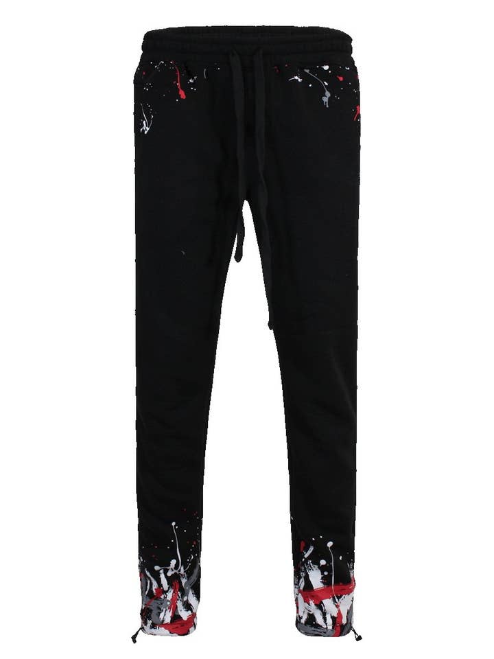 Victorious - Wholesale Lounge Set - Men's - ST806 Men Paint Splatter Fleece Set Pre-pack